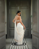 The Champagne Flute Pre-drape Saree Set