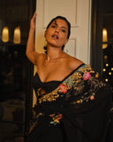 The Midnight Garden Sari & Petticoat