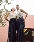 Ivory Black Gown