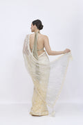 Shaded Creme - Biscuit Gold Saree