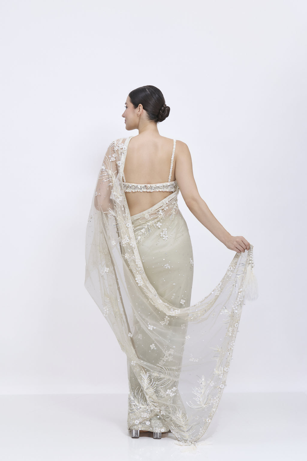 Shades Of Ash Grey Saree