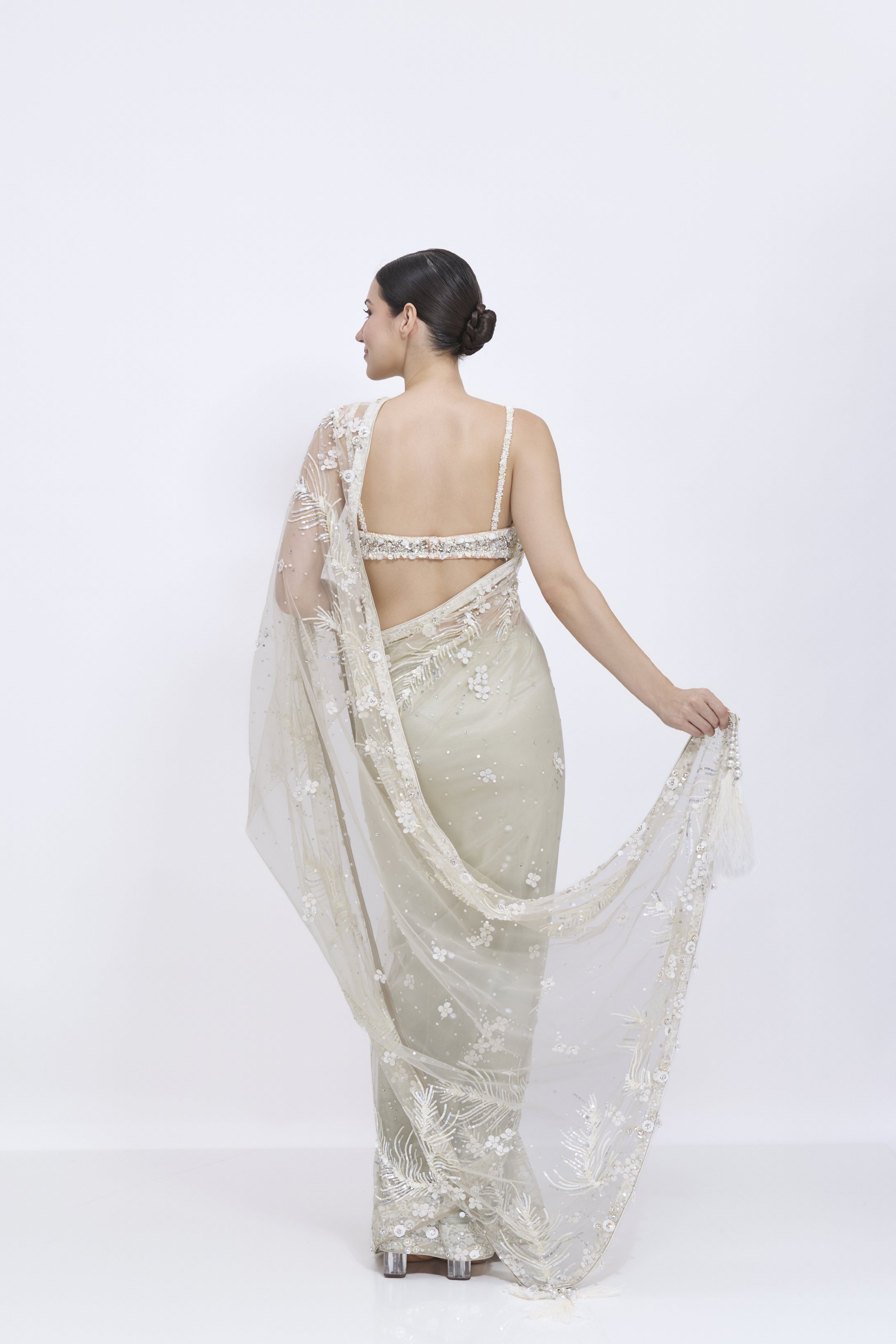 Shades Of Ash Grey Saree