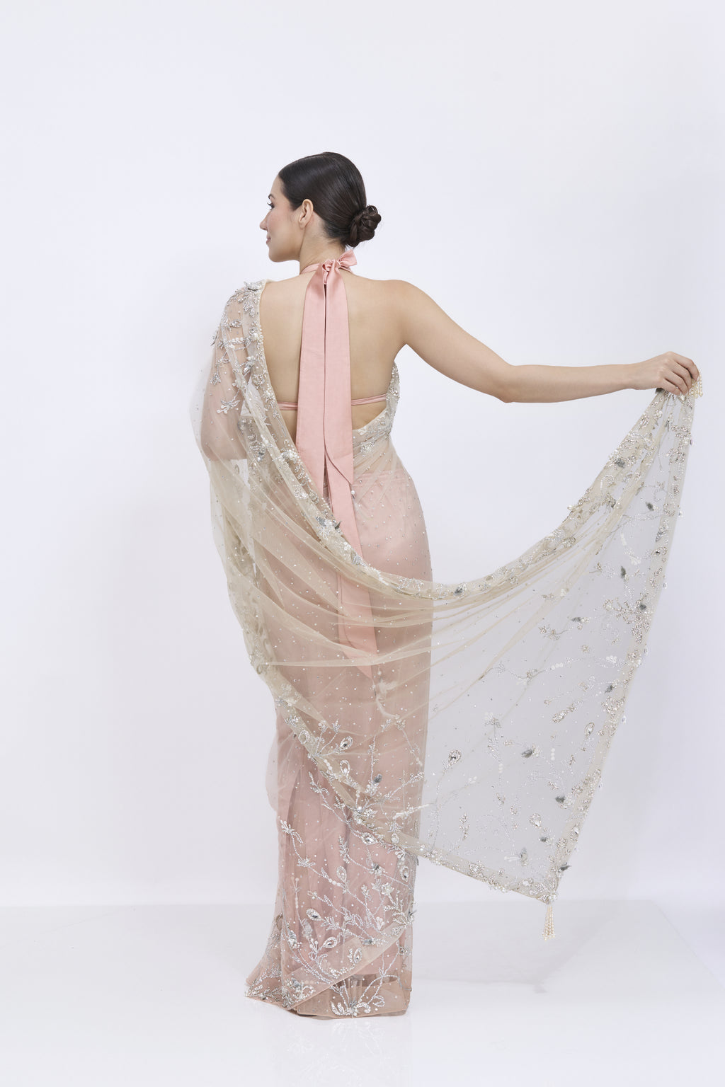 Shades Of Old Rose Saree