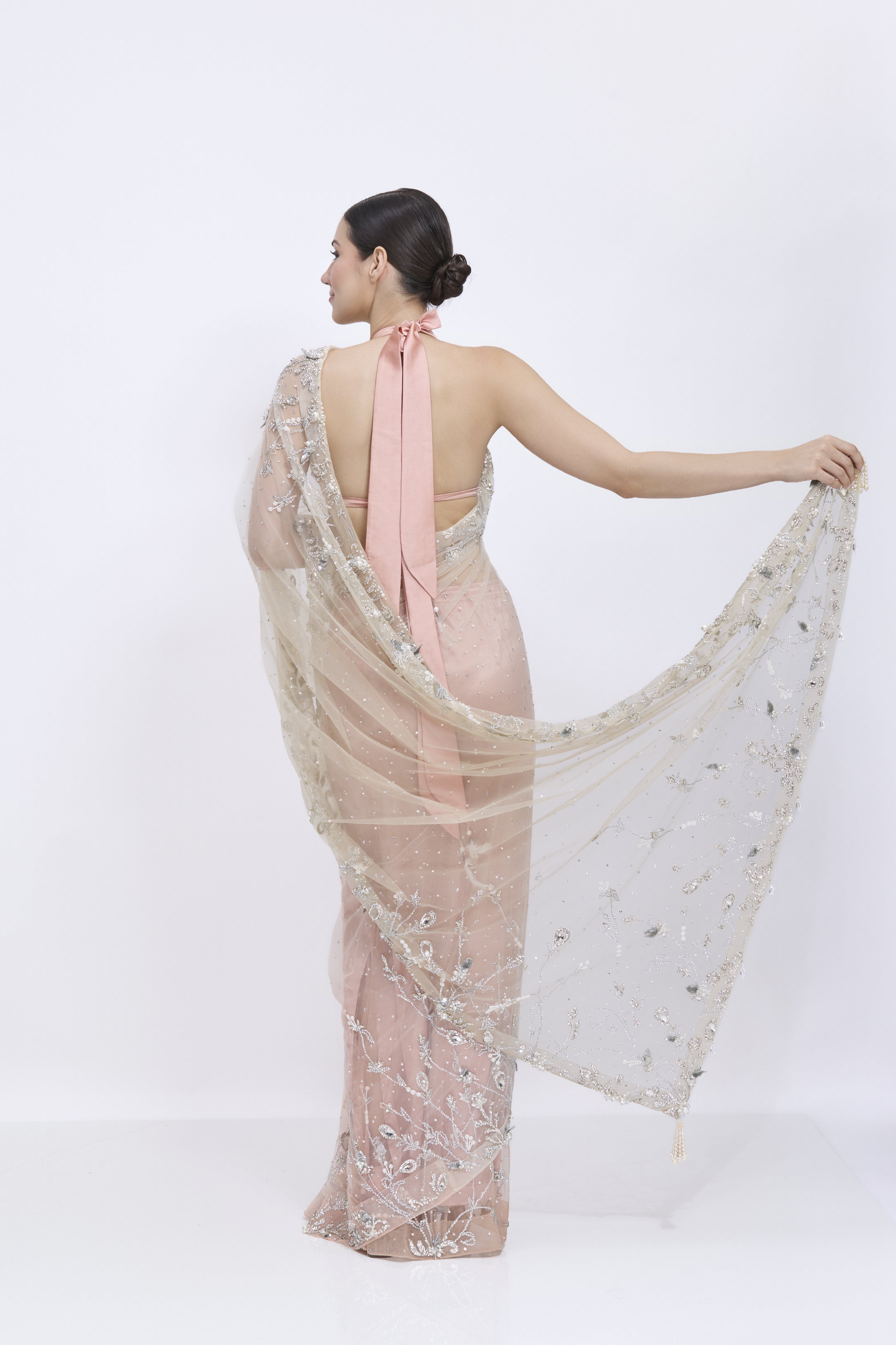 Shades Of Old Rose Saree