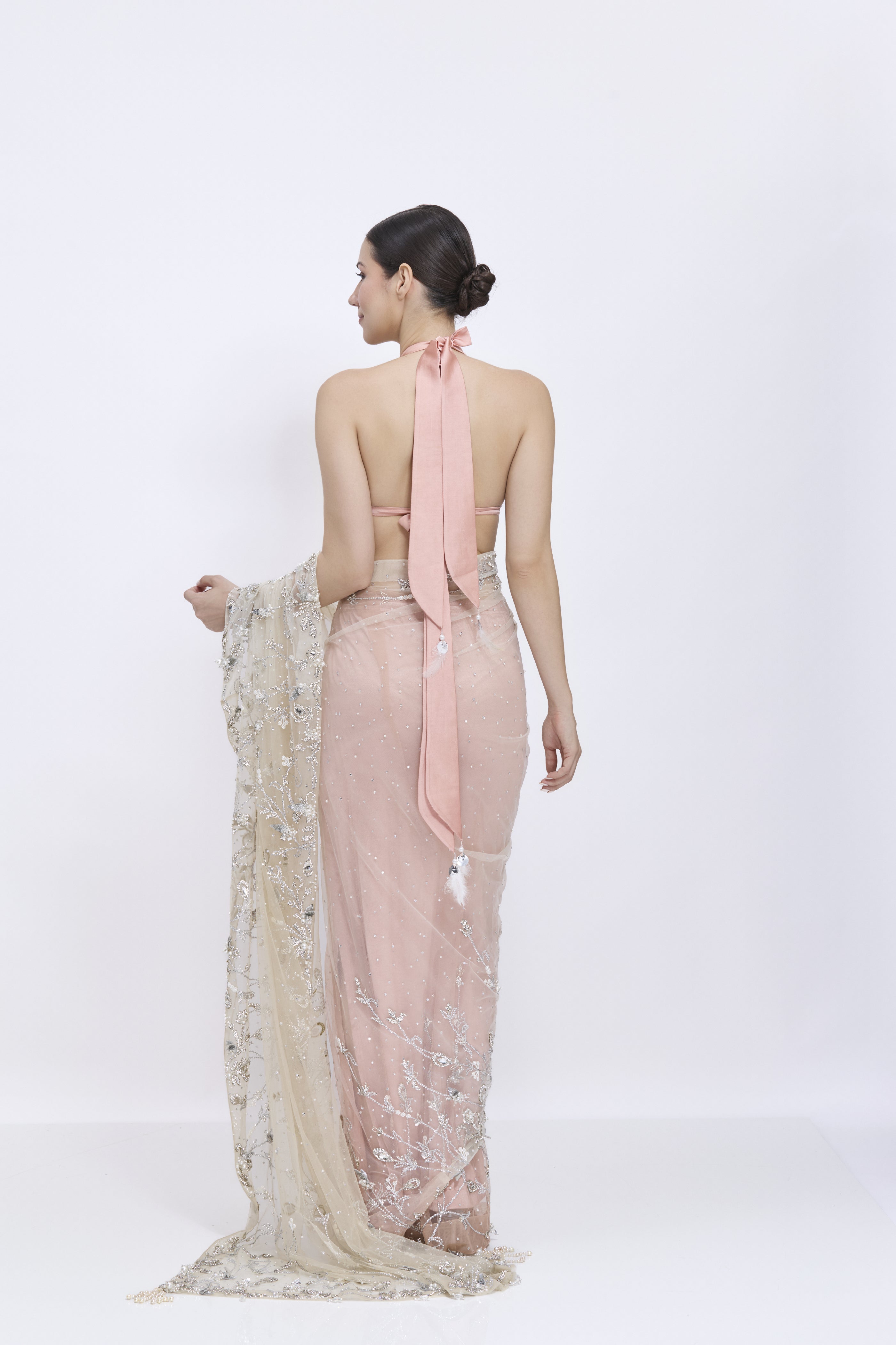 Shades Of Old Rose Saree