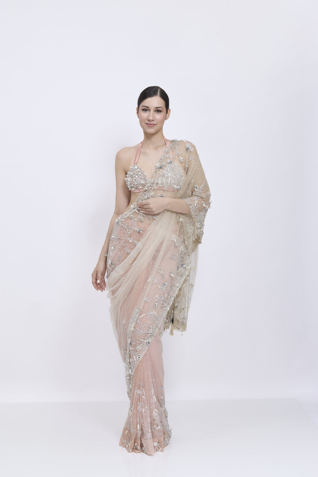 Shades Of Old Rose Saree