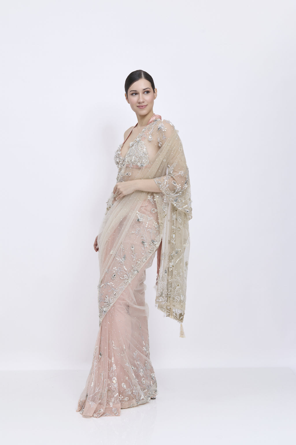 Shades Of Old Rose Saree