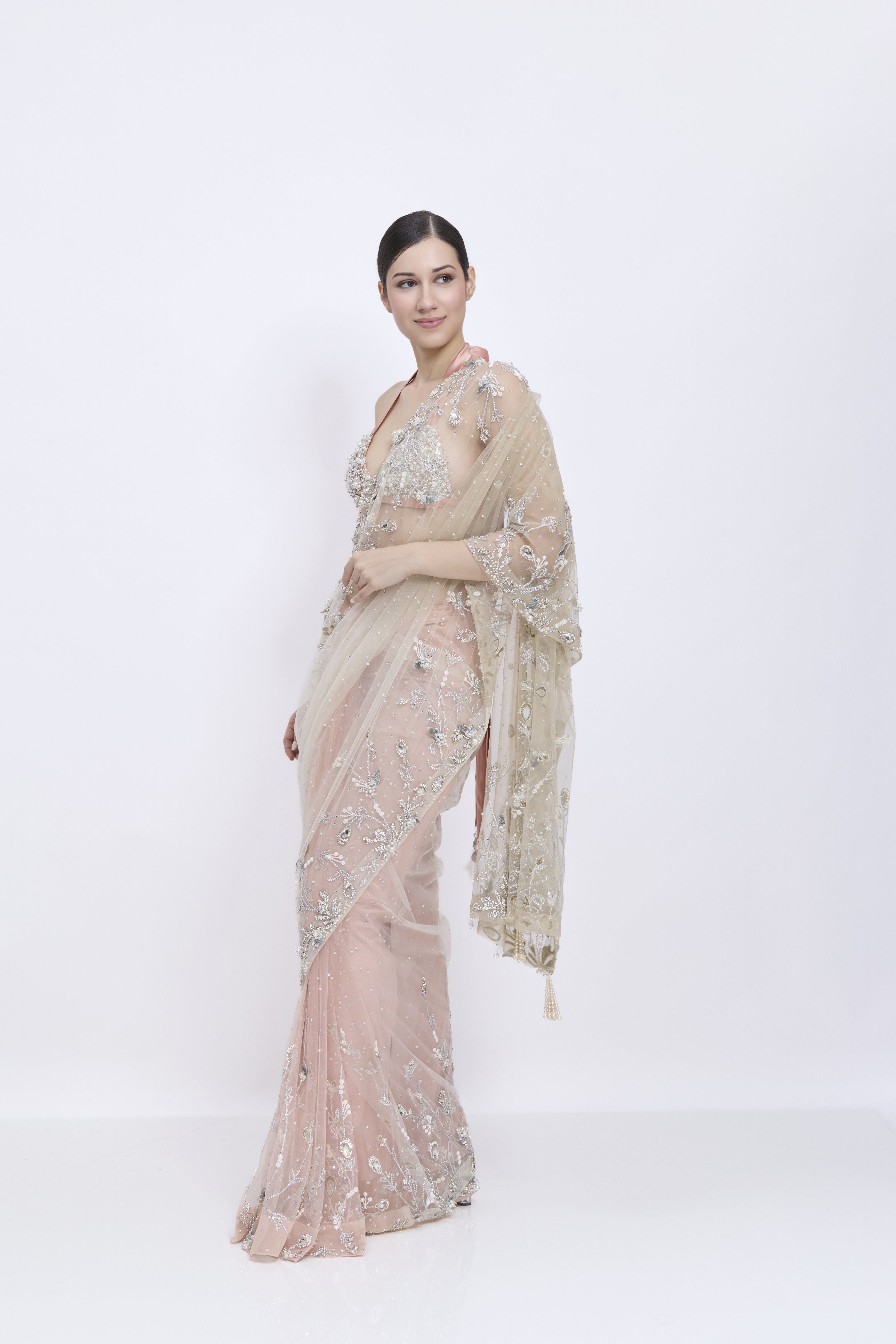 Shades Of Old Rose Saree