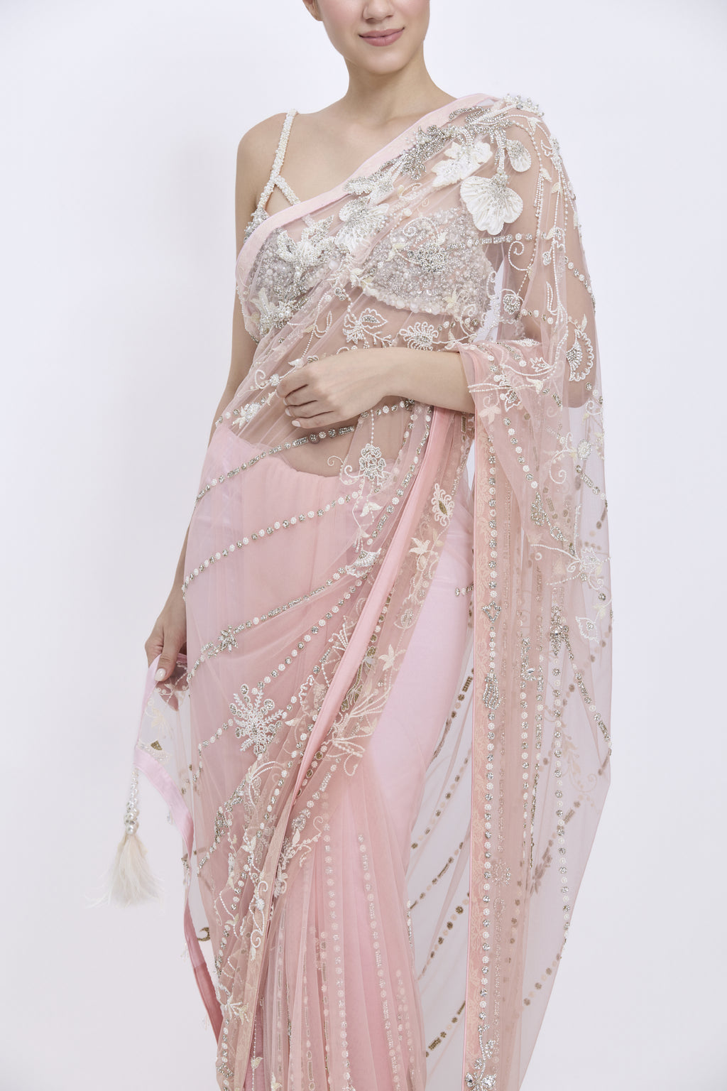 Shaded Pyaazi Pink Saree