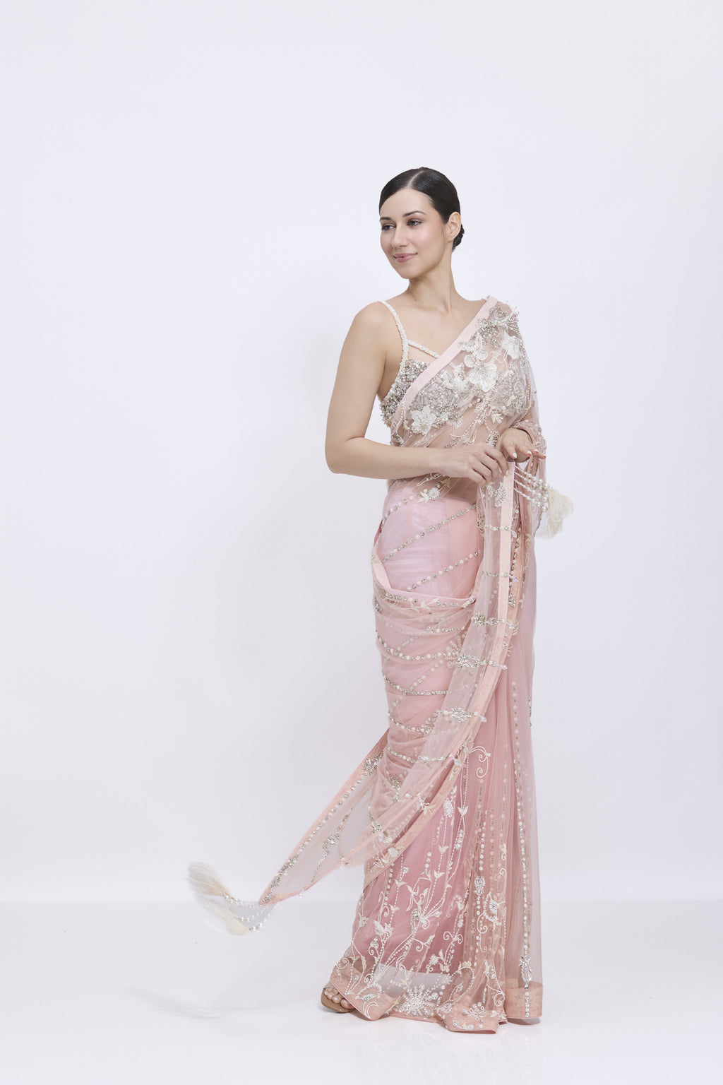 Shaded Pyaazi Pink Saree