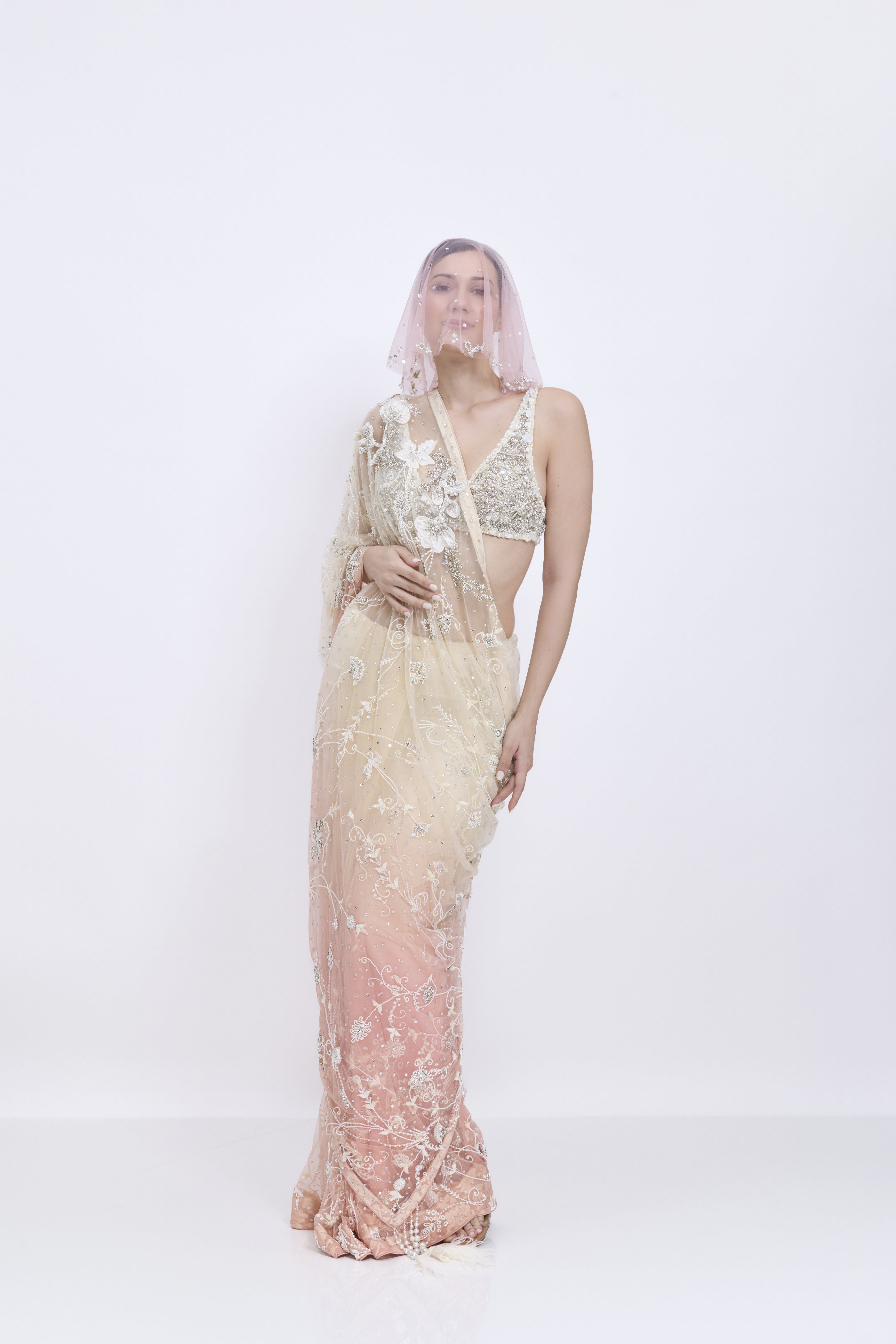 Old Rose Head Veil