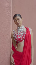 The Red Hot Chilli Pepper Pre-stitched Sari